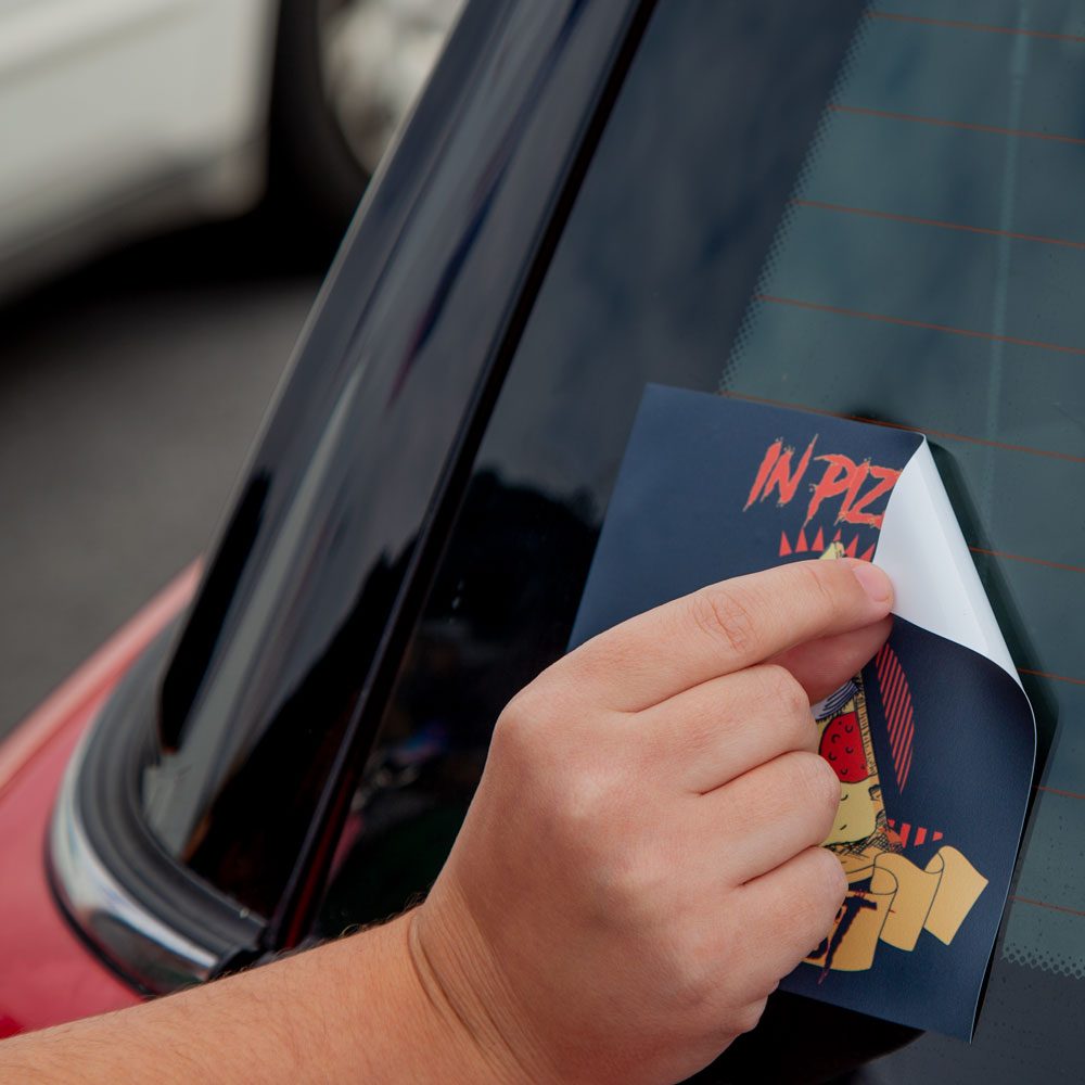 removing sticker from car