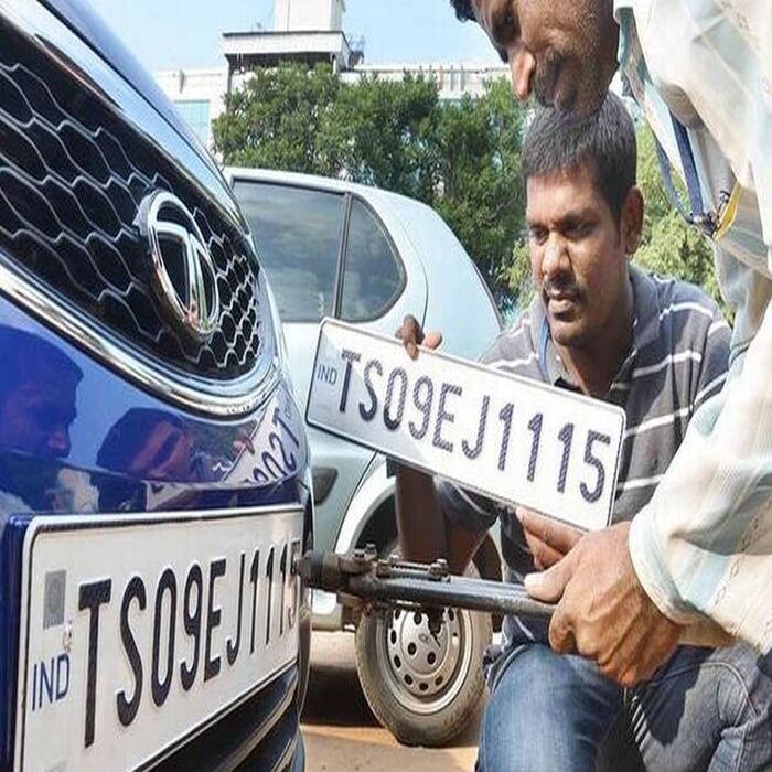 registration sticker on car