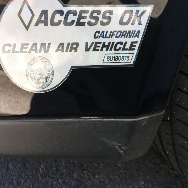 DMV Electric Car Stickers