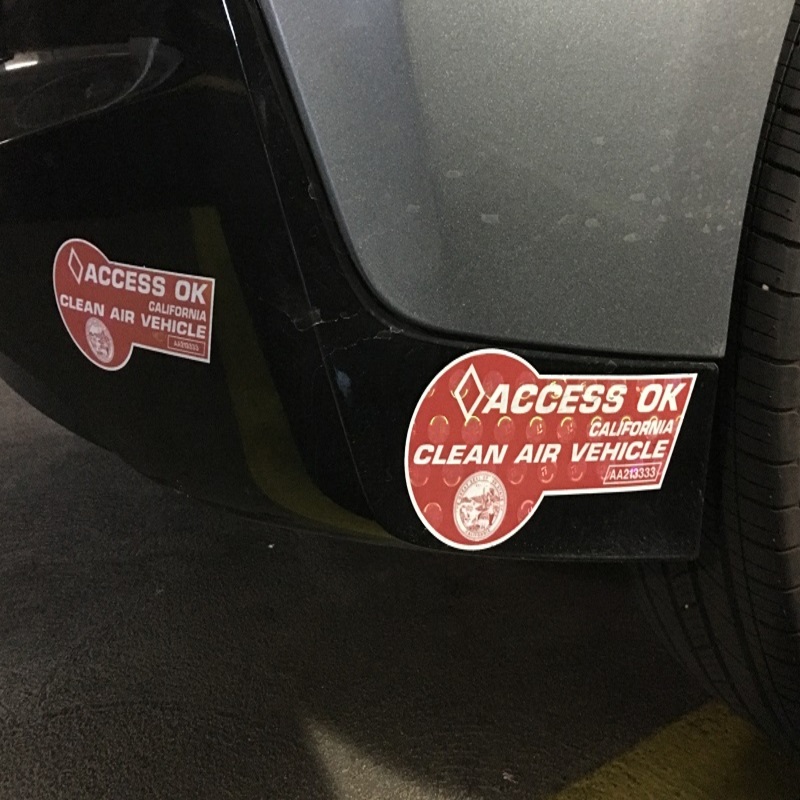 Electric Carpool Stickers