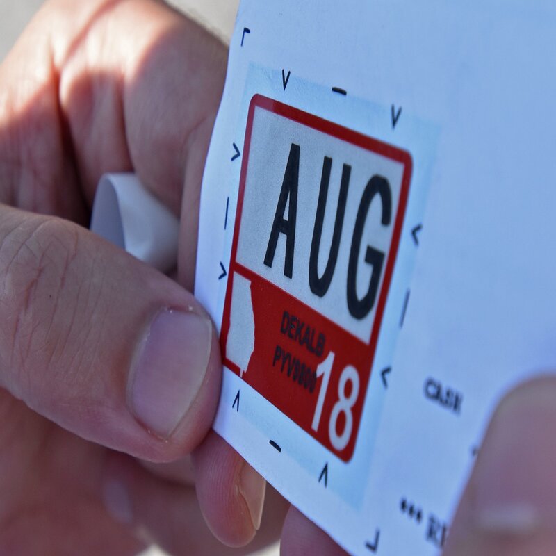 Place a Registration Sticker on Your Car