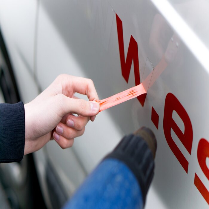 sticker removal from car