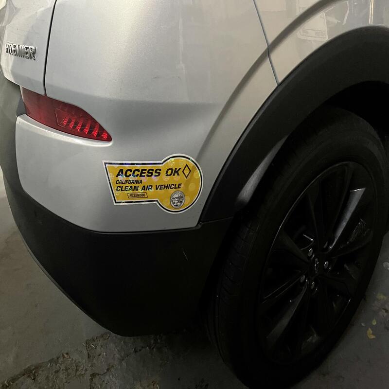 Electric Carpool Stickers