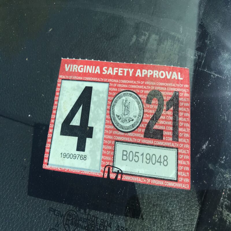 Car Inspection Sticker